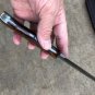 AN CUSTOM HANDMADE DAMASCUS STEEL 10" HUNTING KNIFE WITH WOOD HANDLE