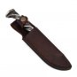 AN CUSTOM HANDMADE STEEL 8" RAIL ROAD HUNTING KNIFE WITH BEAUTIFUL HANDLE