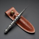 AN CUSTOM HANDMADE DAMASCUS STEEL 10" BEAUTIFUL Tri Dagger Hand Forged