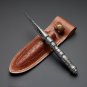 AN CUSTOM HANDMADE DAMASCUS STEEL 10" BEAUTIFUL Tri Dagger Hand Forged