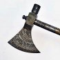 CUSTOM HANDMADE DAMASCUS STEEL 16" HUNTING UNIQUE AXE WITH DAMASCUS HANDLE