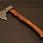 CUSTOM HANDMADE DAMASCUS STEEL 18" HUNTING AXE WITH WOOD HANDLE