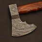 CUSTOM HANDMADE DAMASCUS STEEL 18" HUNTING AXE WITH WOOD HANDLE