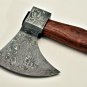 CUSTOM HANDMADE DAMASCUS STEEL 15" HUNTING AXE WITH WOOD HANDLE