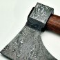 CUSTOM HANDMADE DAMASCUS STEEL 15" HUNTING AXE WITH WOOD HANDLE
