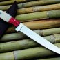 AN CUSTOM HANDMADE D2 STEEL 14" FILLET KNIFE WITH BONE HANDLE