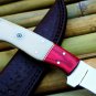 AN CUSTOM HANDMADE D2 STEEL 14" FILLET KNIFE WITH BONE HANDLE