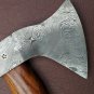 AN Custom Handmade Damascus Steel Beautiful Axe With Wood Handle