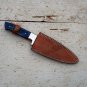 CUSTOM HANDMADE DAMASCUS STEEL 8" HUNTING KNIFE WITH DOLLAR SHEATH HANDLE
