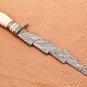 CUSTOM HANDMADE DAMASCUS STEEL 15" HUNTING KNIFE WITH CAMEL BONE HANDLE