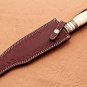 CUSTOM HANDMADE DAMASCUS STEEL 15" HUNTING KNIFE WITH CAMEL BONE HANDLE
