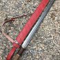 AN CUSTOM HANDMADE DAMASCUS STEEL 35" HUNTING SWORD WITH WOOD HANDLE