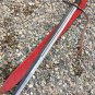 AN CUSTOM HANDMADE DAMASCUS STEEL 35" HUNTING SWORD WITH WOOD HANDLE