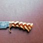 AN CUSTOM HANDMADE DAMASCUS STEEL HUNTING KUKRI KNIFE with WOOD HANDLE