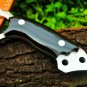 AN CUSTOM HANDMADE J2 STEEL 9" HUNTING KNIFE WITH HORN HANDLE
