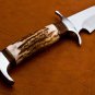 AN CUSTOM HANDMADE D2 STEEL 13" HUNTING KNIFE WITH STAG HORN HANDLE