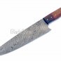 CUSTOM HANDMADE DAMASCUS STEEL 10" CHEF/KITCHEN KNIFE WITH WOOD HANDLE