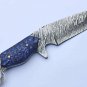 AN CUSTOM HANDMADE DAMASCUS STEEL 9" HUNTING KNIFE WITH DOLLAR SHEATH HANDLE
