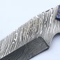 AN CUSTOM HANDMADE DAMASCUS STEEL 9" HUNTING KNIFE WITH DOLLAR SHEATH HANDLE