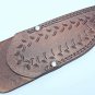 AN CUSTOM HANDMADE DAMASCUS STEEL 9" HUNTING KNIFE WITH DOLLAR SHEATH HANDLE