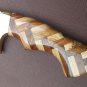 Custom Handmade Damascus Steel Hunting Bowie Knife With Rose Wood And OliveWood