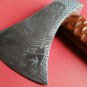 AN CUSTOM HANDMADE DAMASCUS HUNTING AXE WITH BEAUTIFUL WOOD HANDLE