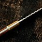 AN CUSTOM HANDMADE J2 STEEL 17" HUNTING KNIFE WITH WOOD HANDLE
