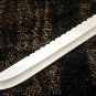 AN CUSTOM HANDMADE J2 STEEL 17" HUNTING KNIFE WITH WOOD HANDLE