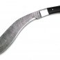 AN CUSTOM HANDMADE DAMASCUS STEEL 15" HUNTING KUKRI KNIFE WITH HORN HANDLE
