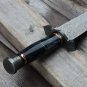 AN CUSTOM HANDMADE DAMASCUS STEEL 15" HUNTING KNIFE WITH COLORED BONE HANDLE