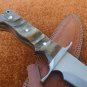 AN CUSTOM HANDMADE D2 STEEL FULL TANG 13" HUNTING KNIFE WITH RAM HORN HANDLE