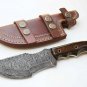 AN CUSTOM HANDMADE DAMASCUS STEEL 11" HUNTING TRACKER KNIFE WITH MICARTA HANDLE