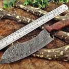 AN CUSTOM HANDMADE DAMASCUS STEEL 12" CHEF KNIFE WITH WOOD HANDLE