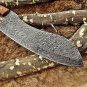 AN CUSTOM HANDMADE DAMASCUS STEEL 12" CHEF KNIFE WITH WOOD HANDLE