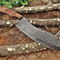AN CUSTOM HANDMADE DAMASCUS STEEL 12" CHEF KNIFE WITH WOOD HANDLE