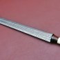 AN CUSTOM HANDMADE DAMASCUS STEEL 30" SWORD WITH BONE AND WOOD HANDLE