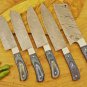 AN CUSTOM HANDMADE DAMASCUS STEEL 12" CHEF KNIFE WITH DOLLAR SHEATH HANDLE