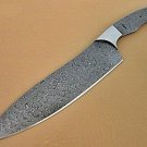 AN CUSTOM HANDMADE DAMASCUS STEEL 12" CHEF KNIFE BLANK BLADE