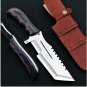 AN CUSTOM HANDMADE D2 STEEL 12" HUNTING TRACKER  KNIFE WITH DOLLAR SHEATH HANDLE