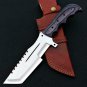 AN CUSTOM HANDMADE D2 STEEL 12" HUNTING TRACKER KNIFE WITH DOLLAR SHEATH HANDLE