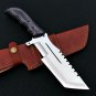 AN CUSTOM HANDMADE D2 STEEL 12" HUNTING TRACKER KNIFE WITH DOLLAR SHEATH HANDLE