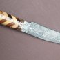 Handmade Damascus Steel Hunting Bowie Knife With Rose Wood And Olive Wood Handle