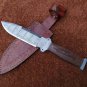 AN CUSTOM HANDMADE DAMASCUS STEEL 11" HUNTING KNIFE WITH MICARTA HANDLE