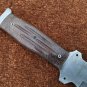 AN CUSTOM HANDMADE DAMASCUS STEEL 11" HUNTING KNIFE WITH MICARTA HANDLE