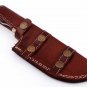 AN CUSTOM HANDMADE DAMASCUS STEEL 10" HUNTING TRACKER KNIFE WITH WOOD HANDLE
