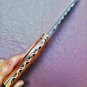 Custom Handmade Damascus Steel Hunting Knife WITH WOOD HANDLE AND BRASS GUARD