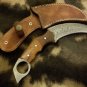 KNIFE CUSTOM KNIFE DAMASCUS STEEL 10" KARAMBIT HUNTING KNIFE WITH WOOD HANDLE
