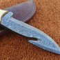 KNIFE CUSTOM HANDMADE DAMASCUS STEEL 10" HUNTING KNIFE WITH STAG HORN HANDLE