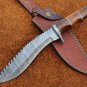 KNIFE CUSTOM HANDMADE DAMASCUS STEEL 13" HUNTING KUKRI KNIFE WITH WOOD HANDLE