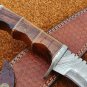 KNIFE CUSTOM HANDMADE DAMASCUS STEEL 13" HUNTING KUKRI KNIFE WITH WOOD HANDLE